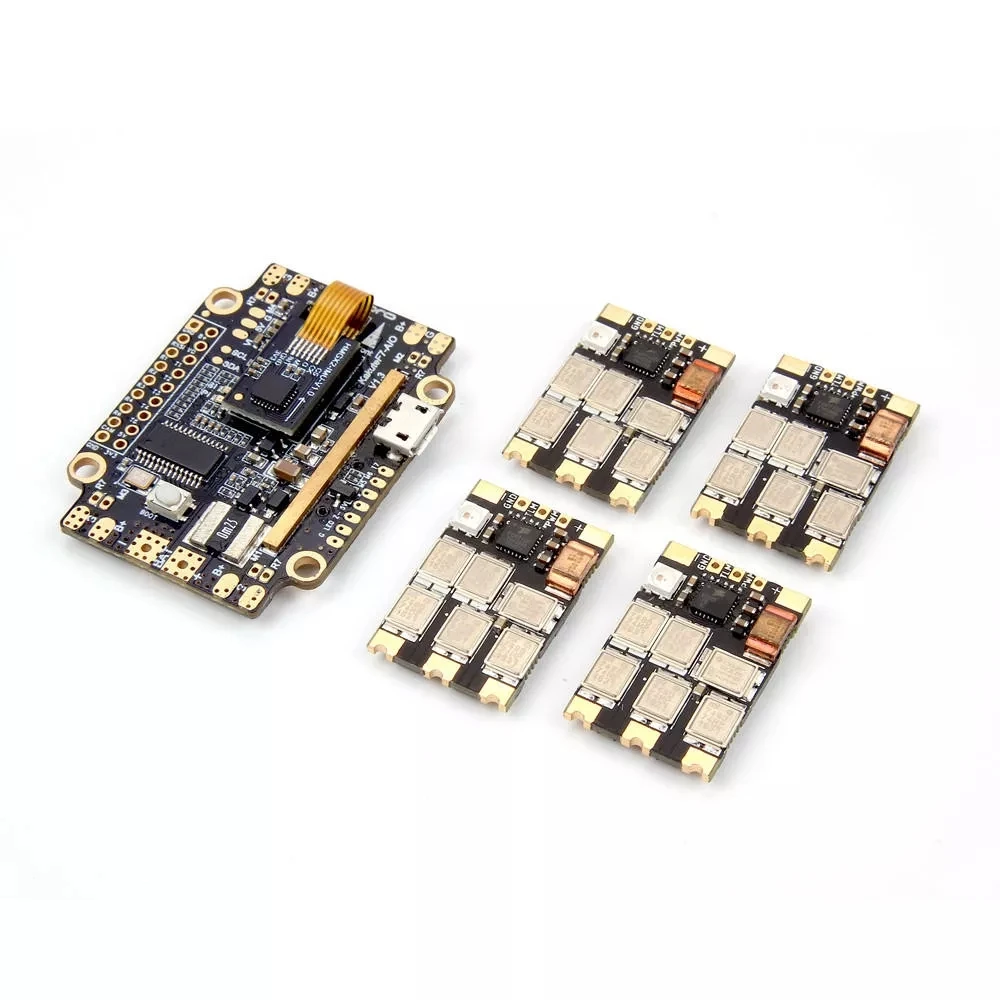 

New style Holybro Kakute F7 AIO F7 Flight Controller w/ OSD BEC Current Sensor & 4 PCS 65A BLheli_32 Tekko32 F3 Metal ESC