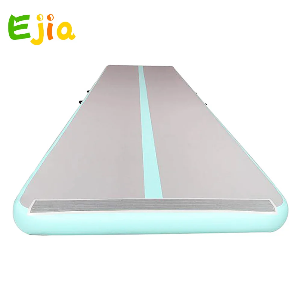 Дешево Надувной воздушный матрас для гимнастики, Акробатический матрас, напольный надувной коврик для йоги, фитнеса с электрическим насосом, 6*2 м