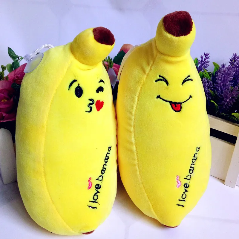 1pcbanana Фрукты овощи серии клубника брокколи банан арбуз вишня банан гриб мягкая плюшевая кукла игрушка - Цвет: 1pcbanana