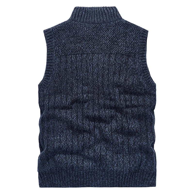 Трикотажный жилет в стиле милитари мужской свитер бархатный толстый Флисовая