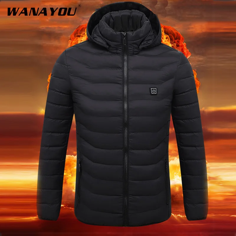 Мужские походные куртки с инфракрасным подогревом и капюшоном USB