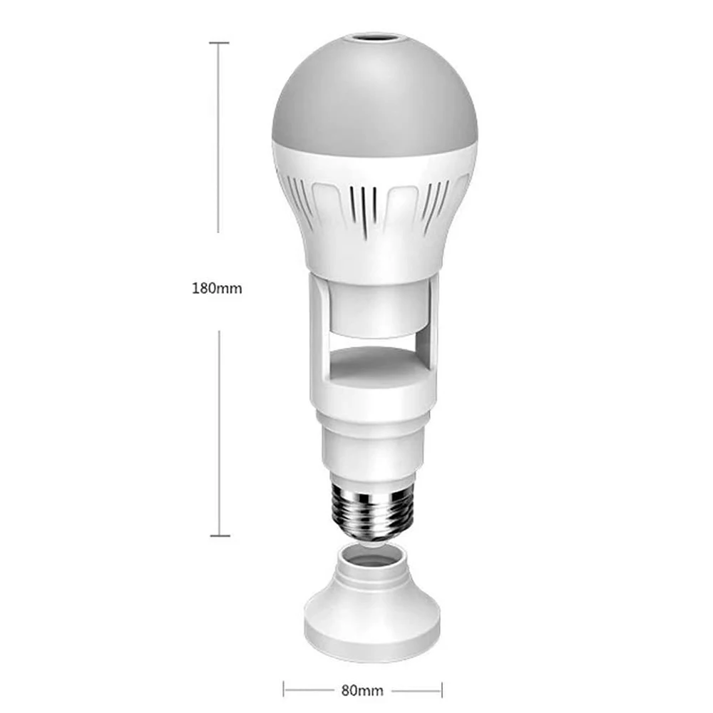 

360 Panoramic Light Bulb Camera Wireless Wifi Network Home Security IP Camera Night Vision Two-Way Voice Surveillance Camera