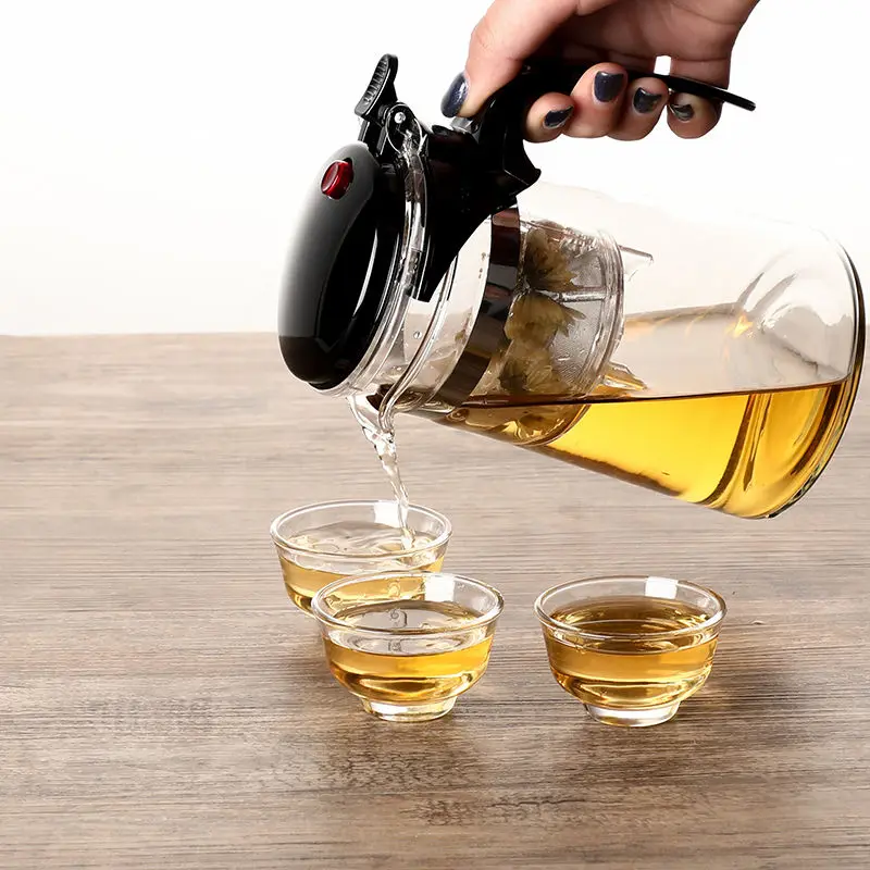 Стеклянный чайник термостойкий заварник китайский чайные наборы кунг-фу сервизы