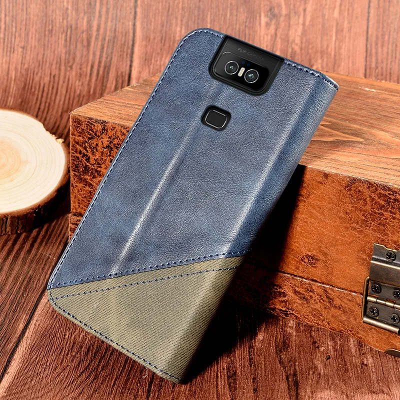 Чехол для Asus Zenfon 6 ZS630KL комбинированный цветной чехол в стиле ретро телефона
