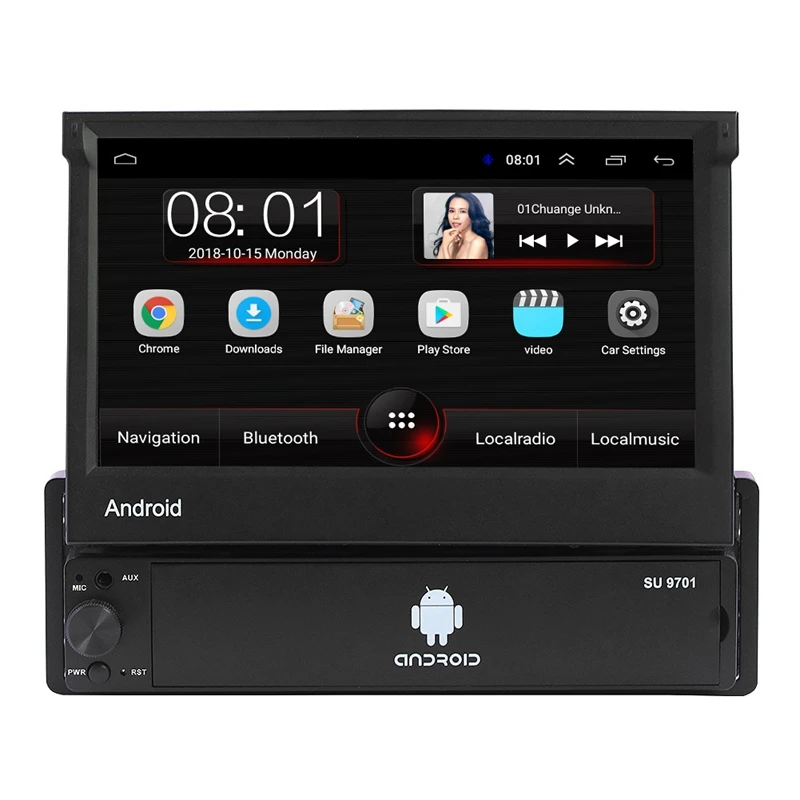 7 дюймов Android 8 1 автомобильное радио Din MP5 плеер + Wifi GPS Bluetooth AM/FM Автомобильный