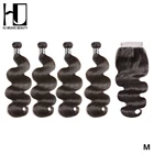 Пряди человеческих волос HJ Weave Beauty 7A, малазийские волнистые волосы натурального цвета с застежкой, бесплатная доставка