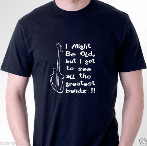 Забавная футболка может быть старой чтобы увидеть самые большие группы с гитарой