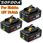 Аккумуляторная батарея BL1860, литий-ионная батарея 18 в 2021 мАч, для Makita BL1840, BL1850, BL1830, BL1860B, LXT 10000, 400