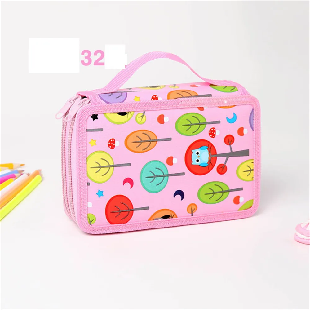 Милый школьный чехол для карандашей девочек и мальчиков пенал с 2/3/4 уровнями 32/52/72
