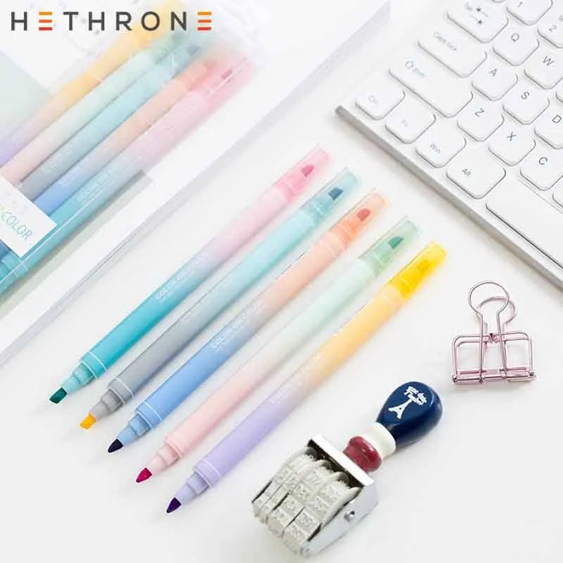 5 шт. двусторонние фломастеры для рисования Перманентная краска | Канцтовары