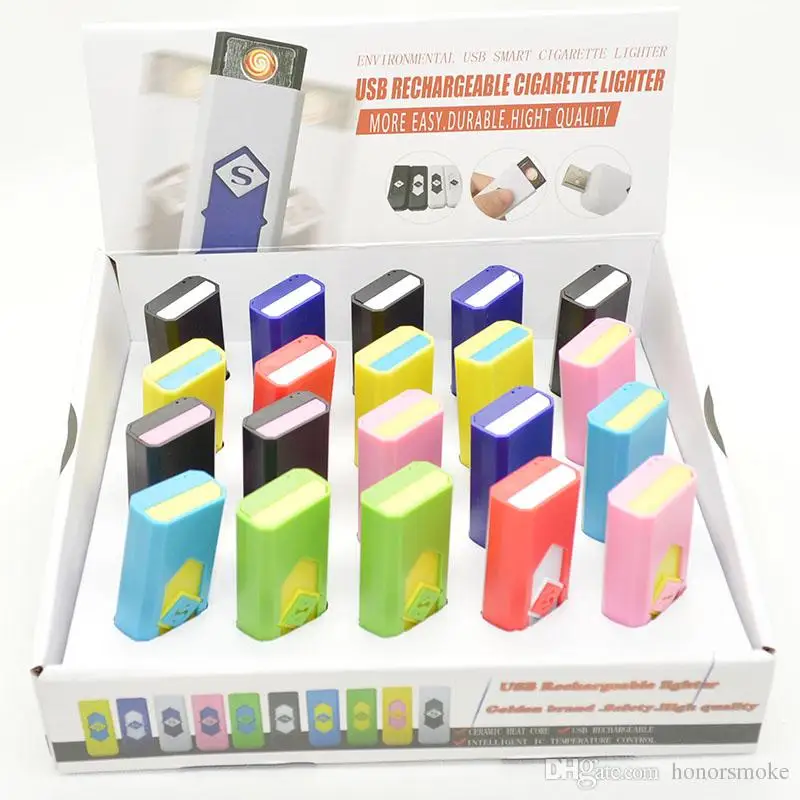 Перезаряжаемая электронная сигарета USB беспламенная Зажигалка для сигар с