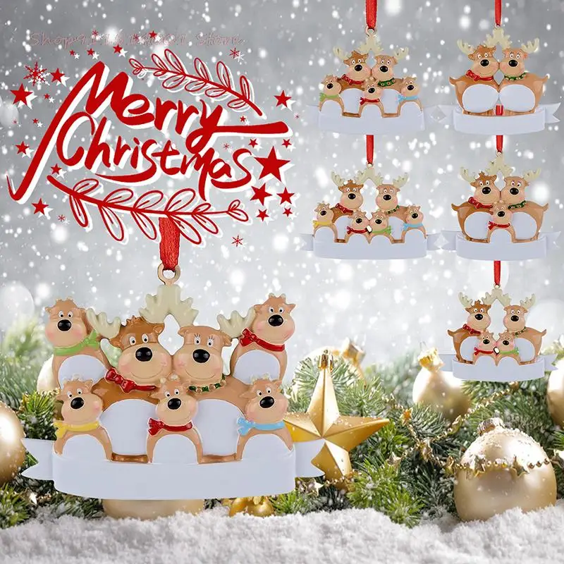 

PVC Elk Christmas Tree Hanging Pendant DIY Name Wishes Christmas Pendant