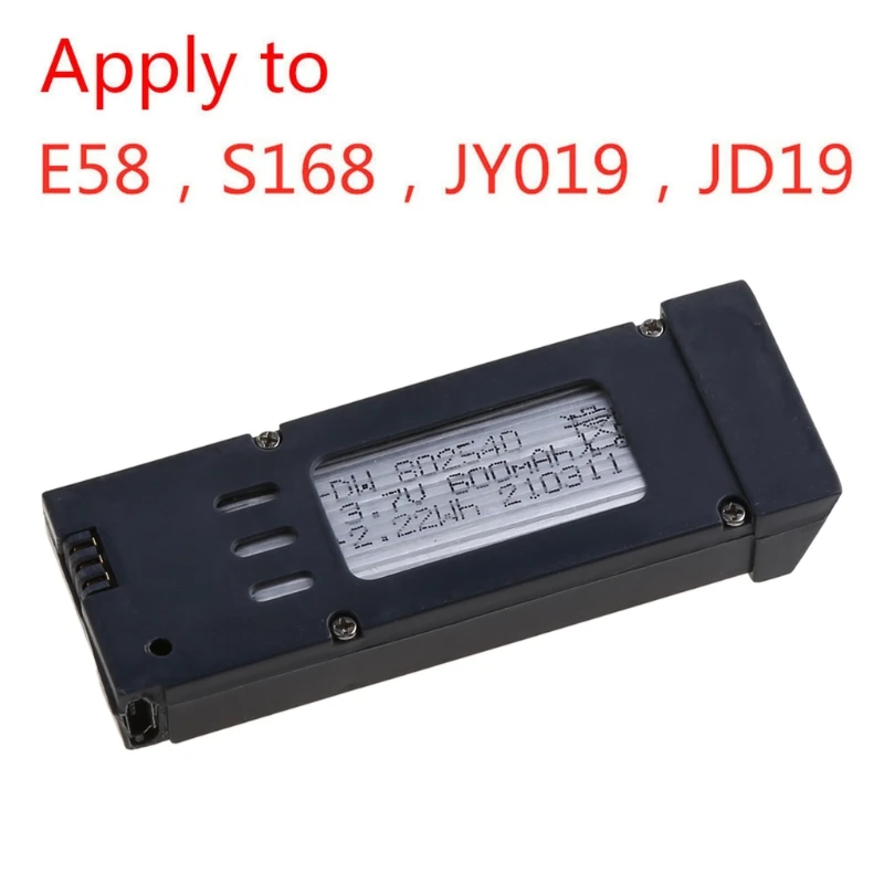 3.7V 600mAh 800mAh 1600mAh 1800mAh Lithium Battery Compatible with Eachine E58 S168 JY019 JD19 Quadcopter Spare Parts