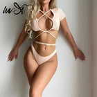 Сексуальные бикини In-X, бандажный купальник, женские открытые купальные костюмы, купальники, комплект бикини, женские костюмы для ванной, mujer 2022
