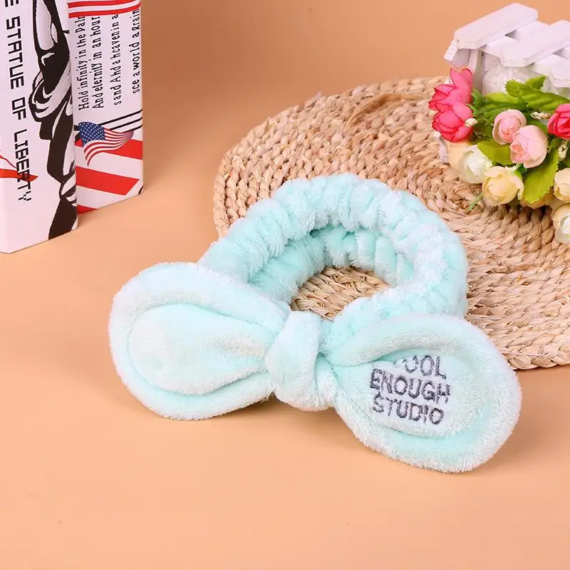 

2020 Simple Letter Coral Fleece Wash Face Bow Hairbands for Women Girls Headbands Headwear Hair Bands Turban Hair Accessories