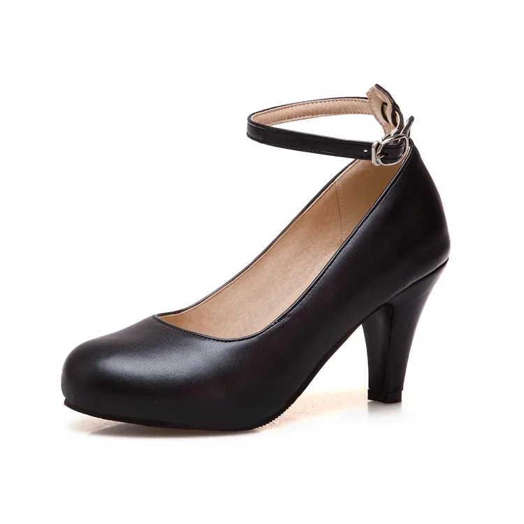 Женские туфли на высоком каблуке туфли-лодочки с круглым носком