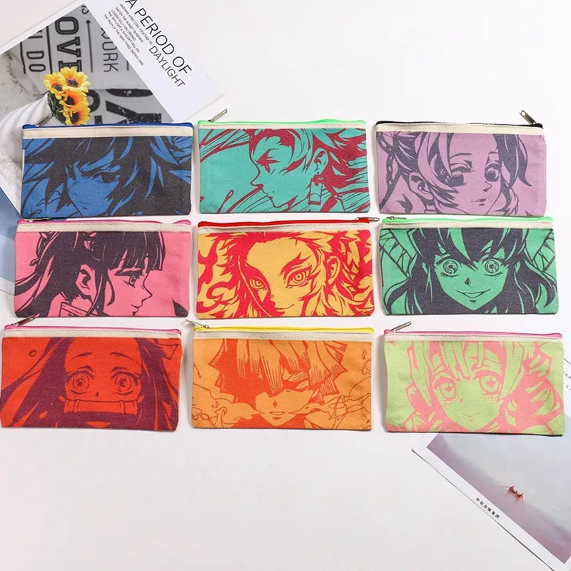 

Demon Slayer: Kimetsu No Yaiba Tanjirou Nezuko Kochou Giyuu Student Stationery Pencilcase Pen Storage Pouch School Supplies 2021