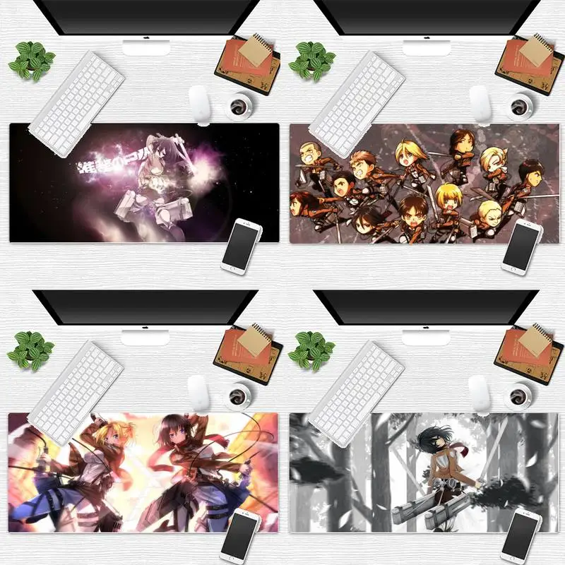 

anime Attack On Titan Locking Edge Mouse Pad Game Desk Table Protect Game Office Work Mouse Mat pad Non-slip Laptop Cushion