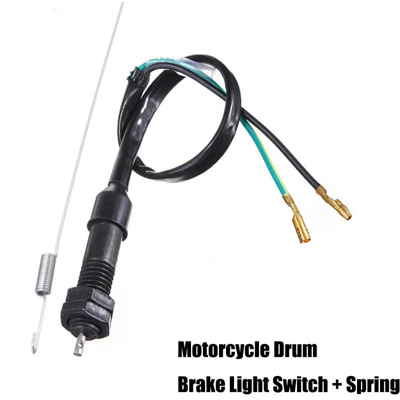 

Мотоциклетный барабанный стоп-сигнал M12x1.5 для мужчин и женщин, задний стоп светильник, выключатель + пружинный комплект, универсальный для п...