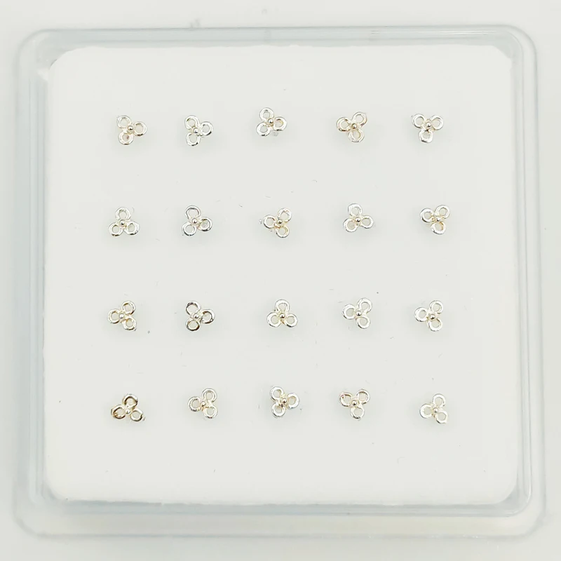 925 серебро штырь носа в форме небольшого цветка неус серьги-гвоздики модные