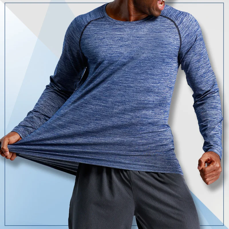Компрессионные свободная футболка для бега Для мужчин бодибилдинг спортивные