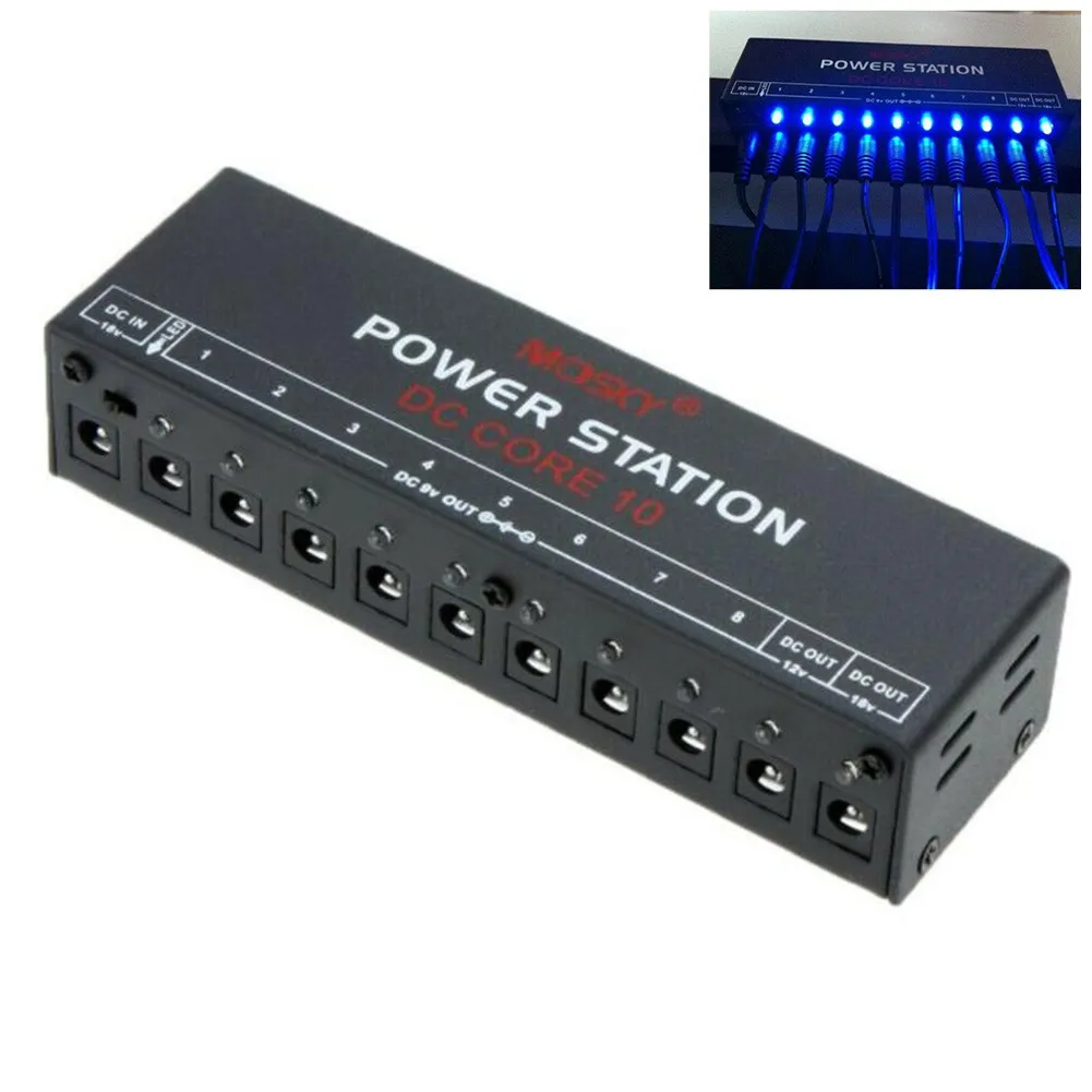 

MOSKY DC CORE 10 Isolated Outputs Guitar Effects Pedal Power Supply Over Current Protection Guitar Accessories Part 9V 12V 18V