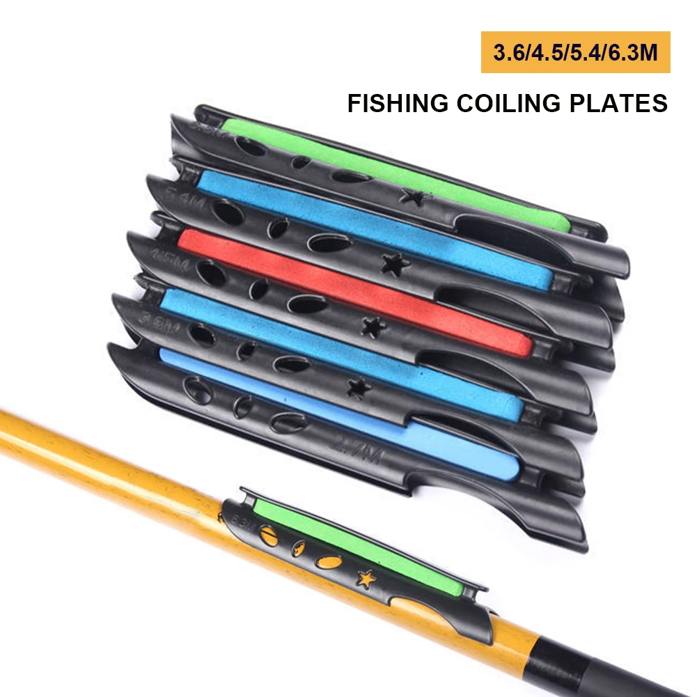 

1pc Outdoor Plastic Fishing Coiling Card Hand Pole Plate Winding Wrapped Wire Board Line Container Fishing Rod Clips Accessories