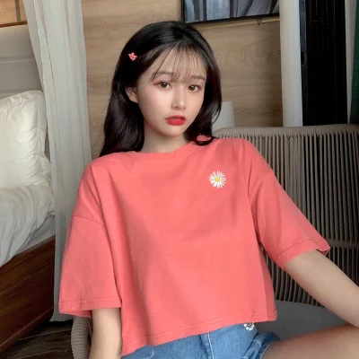 

T-shirt green Women 2019 New Women White T Shirt summer Cotton T shirt