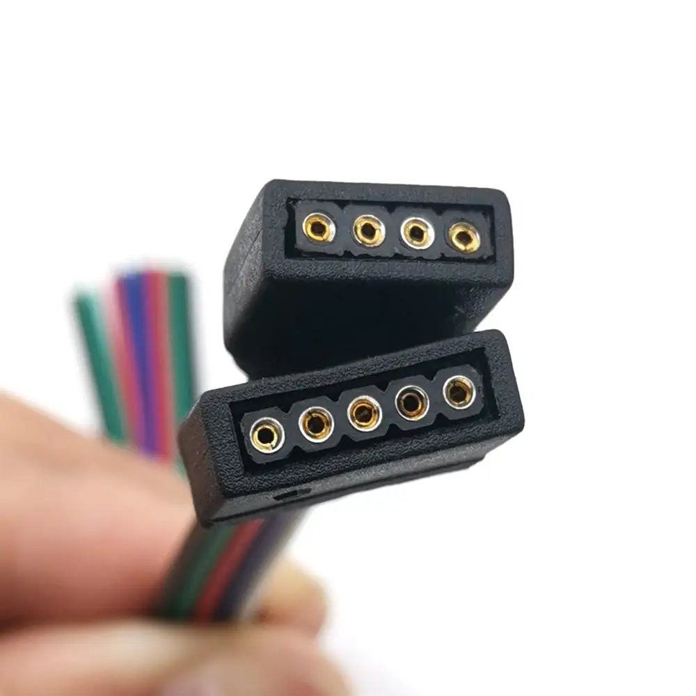 5 пар 4Pin RGB 5PIN коннектор RGBW линейный адаптер контактный тип вставки