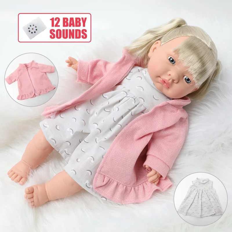 16 дюймов моделирование Bebe реборн силиконовая Реалистичная звук 40 5 см кукла