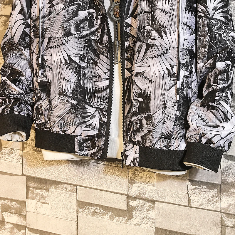 Модная осенне-Весенняя Новинка 2020 мужская повседневная куртка с принтом