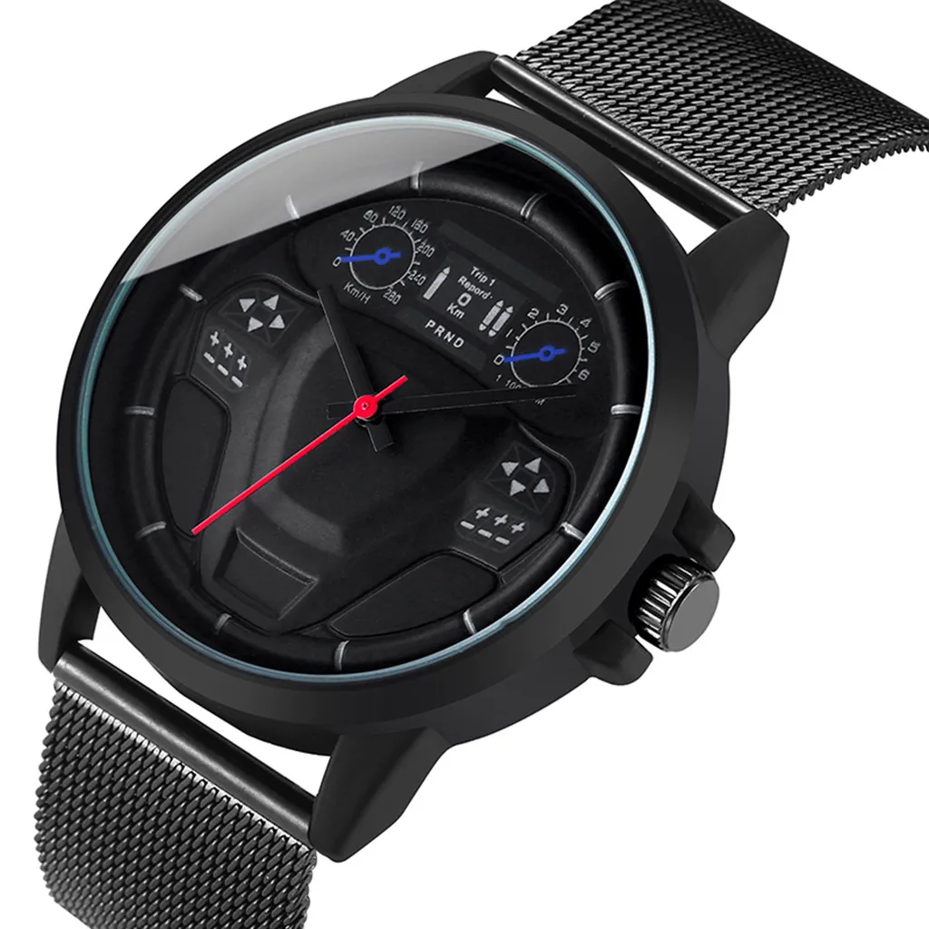 

2020 New Fashion Watch Men Direction Disc Cab Large Dial Men's Fashion Watch Steel Band Watch Relogio Masculino Часы Мужские