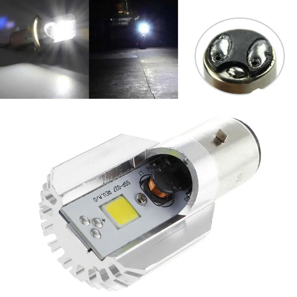 1x DC 6 80V 12W WL LED Moto rcycle передняя фара COB BA20D Ampoule moto phares Jy25 19 Прямая поставка| |