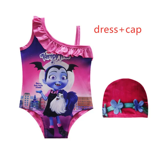 2019 новый милый комплект для девочек цельнокроеное Сетчатое платье купальные