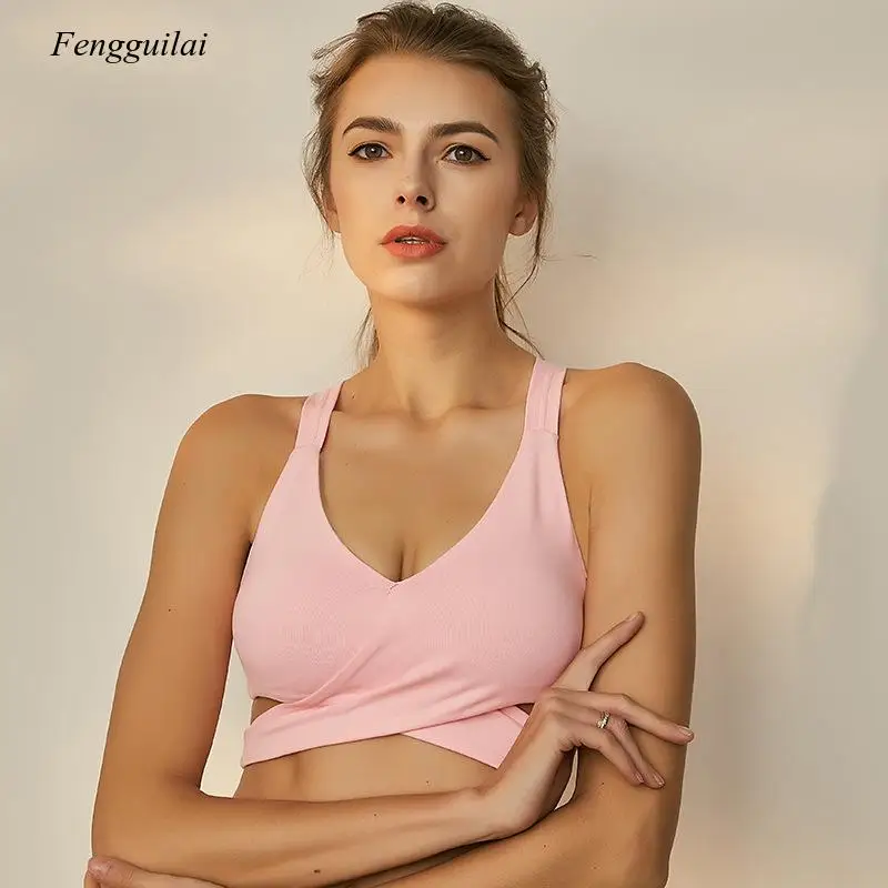 

2021 New Simple Style Women's Sports Underwear Breathable Stable Strap Bra No Steel Ring Running Wear
