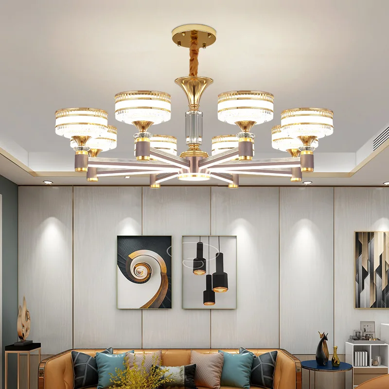 

Modern Gold Coffee Led Pendant Lights Living Dining Room Decor Led Pendant Lamp Dimmable Hanging Drop Light Suspension Luminaire