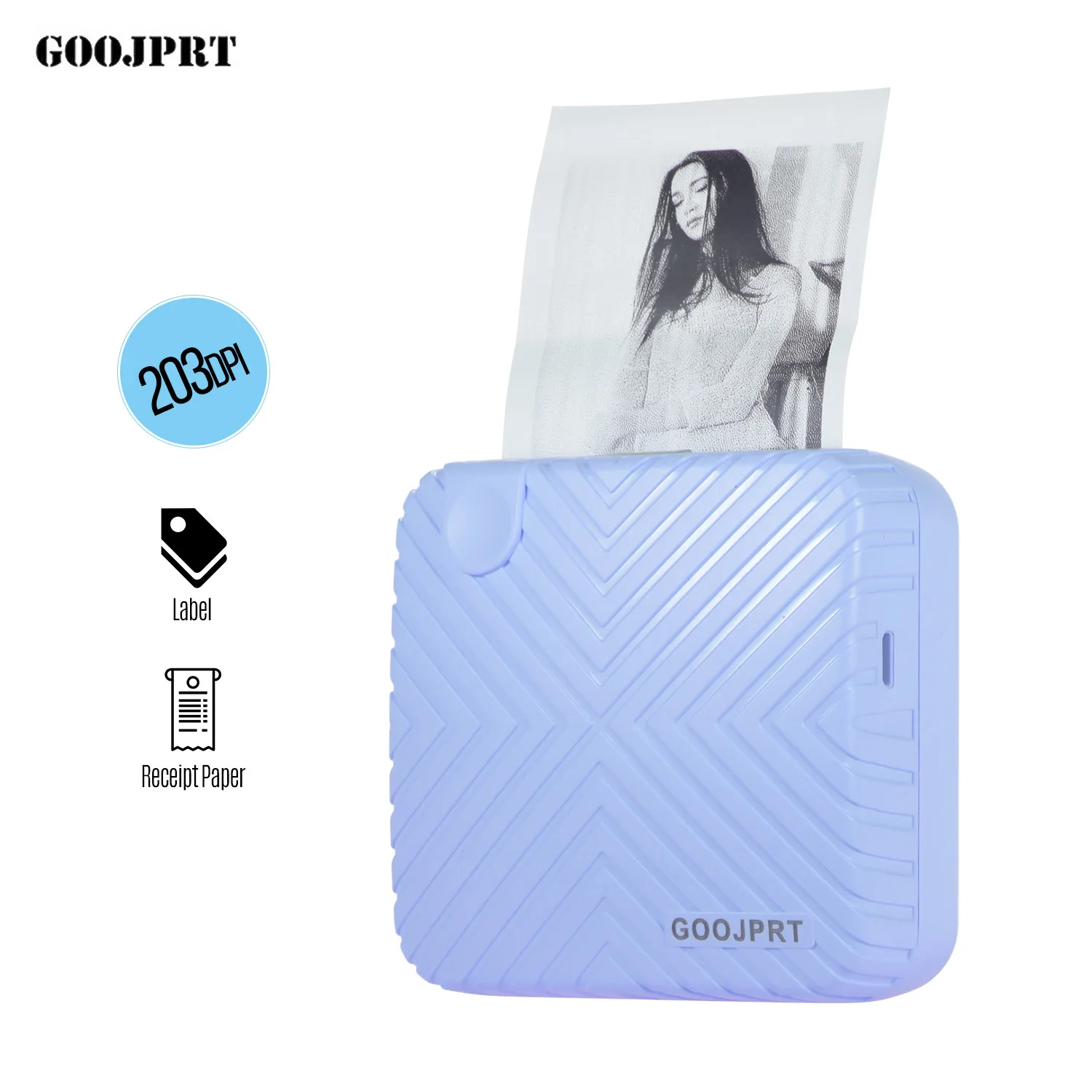 GOOJPRT P6 карманный мини фотопринтер 203 точек/дюйм Портативный BT беспроводной термо