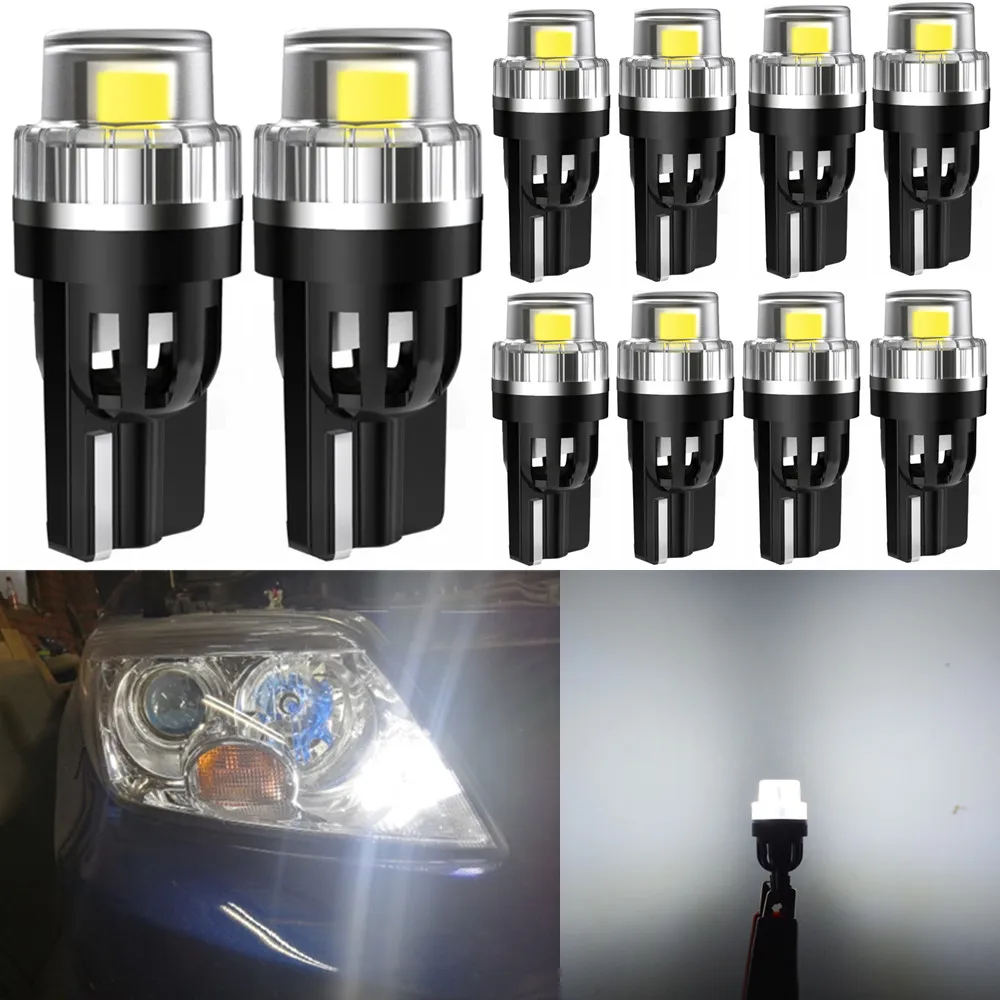 

10Pcs T10 W5W LED Bulb No Error White Canbus For Toyota CHR C-HR 2016 2017 2018 2019 2020 LED Interior Light License Plate Lamp