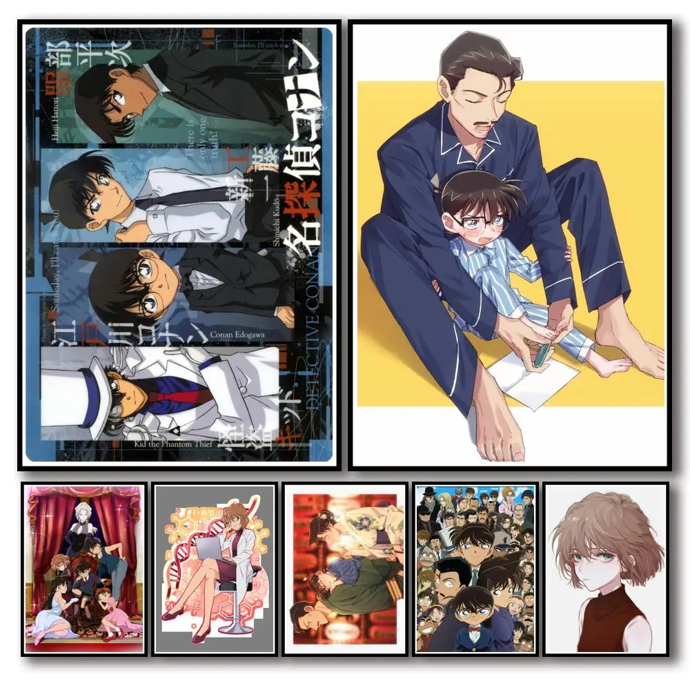 

24 стиля Аниме Детектив Конан белый бумажный плакат художественная картина домашняя наклейка Красивая Настенная Наклейка для кофейни дома ...