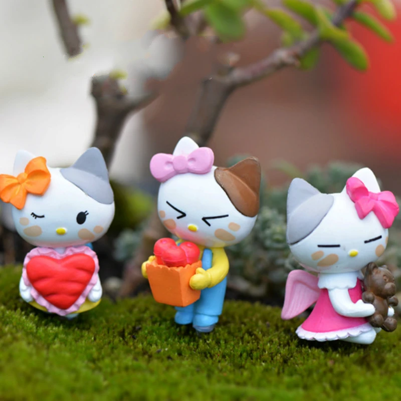 Миниатюры милый Декор для дома с изображением кота аксессуары Сказочный Сад DIY