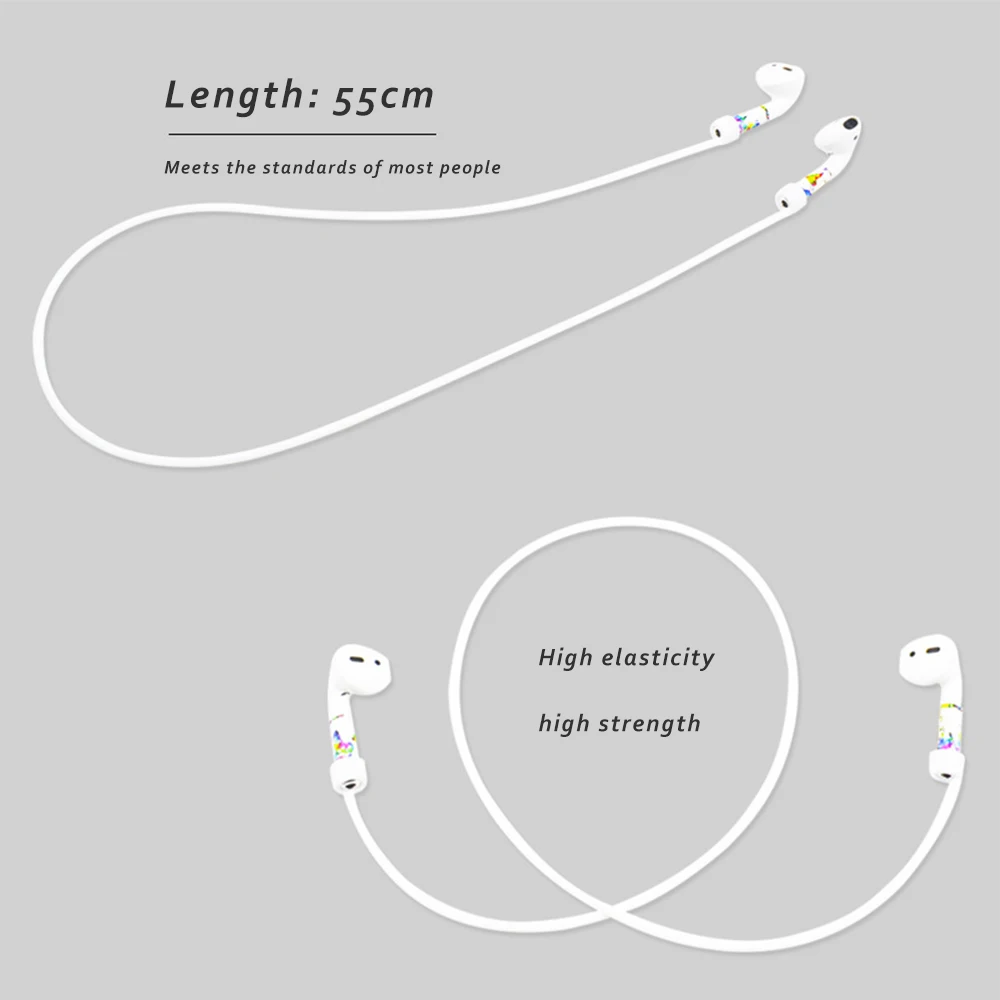 Силиконовый ремешок для защиты от потери Airpods Pro портативный линейный Apple 2 1