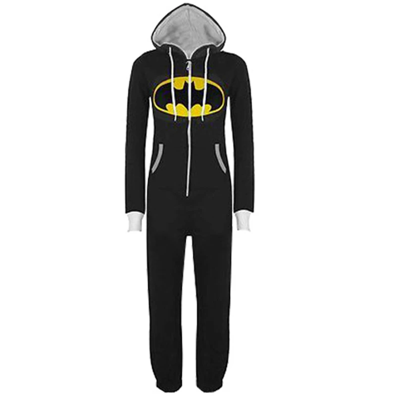Adult Pajama Set Halloween Party Cosplay Costumes Superhero Unisex Onesie Men Women Bat Hoodie One Piece Sleepsuit Sleepwear