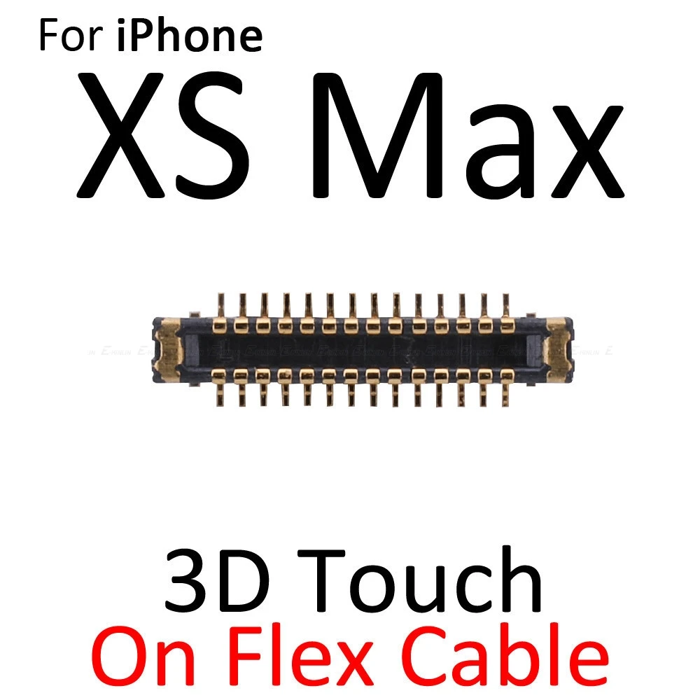 2pcs\lot Inline FPC Connector For iPhone X XR XS Max LCD Display 3D Touch Screen On Logic Motherboard Flex Cable Mian Board - купить по