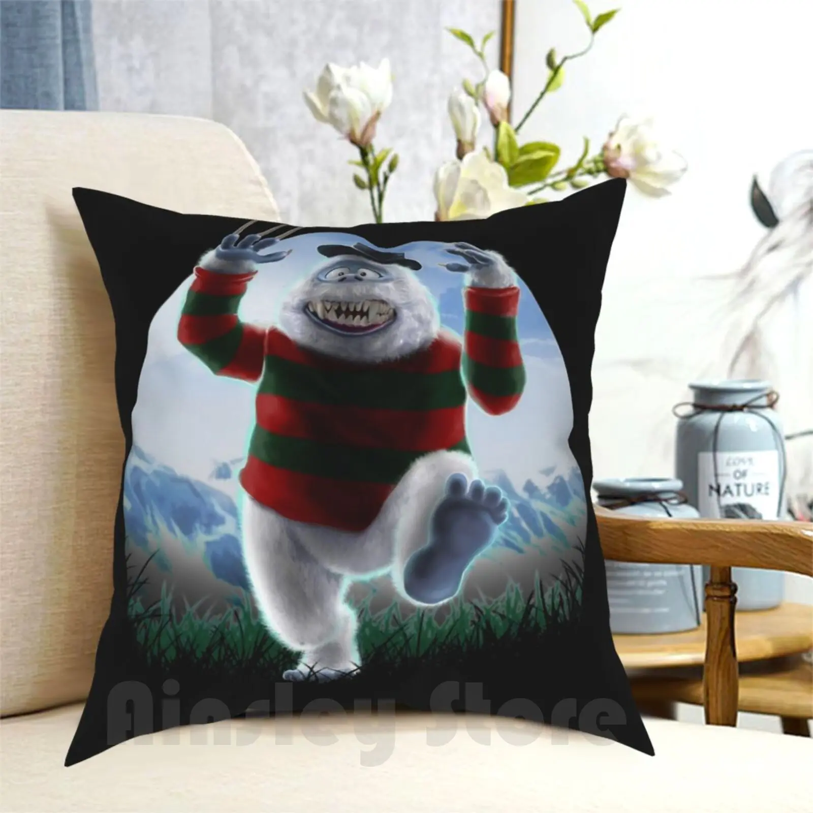 

Krueger Abominable Snowman Pillow Case Printed Home Soft Throw Pillow Abominable Snowman Christmas Halloween Funny