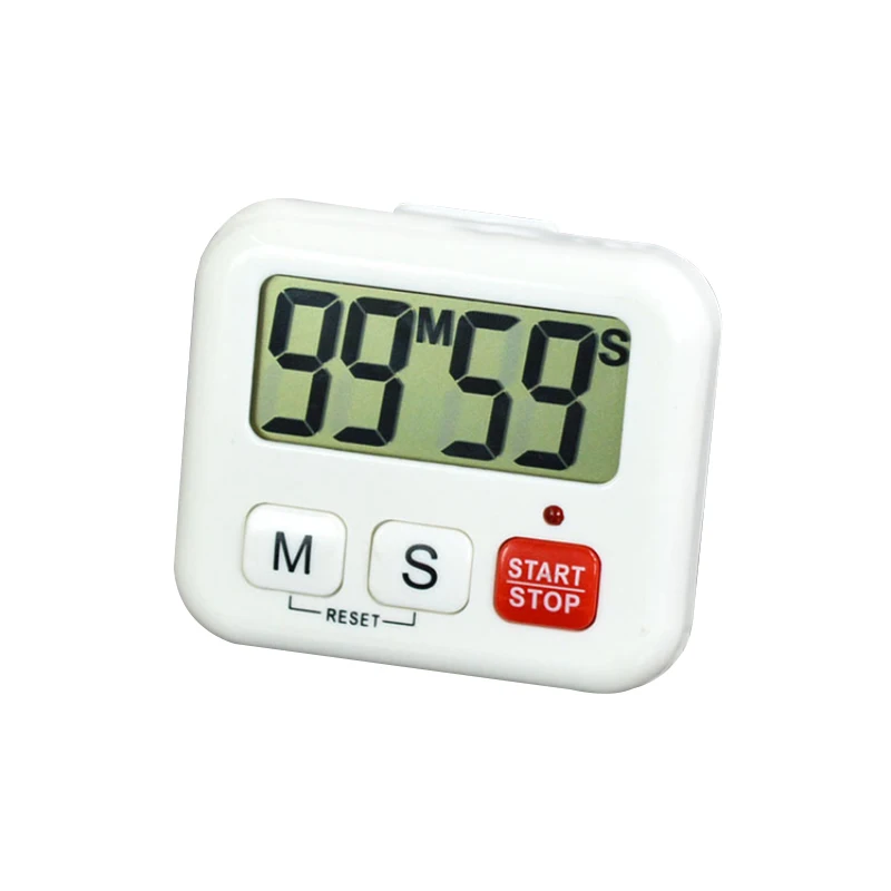 

New 1Pc 2 Colors Alarm Magnet Clock Square Super Thin LCD Digital Screen Cooking Count Up Countdown Kitchen Timer