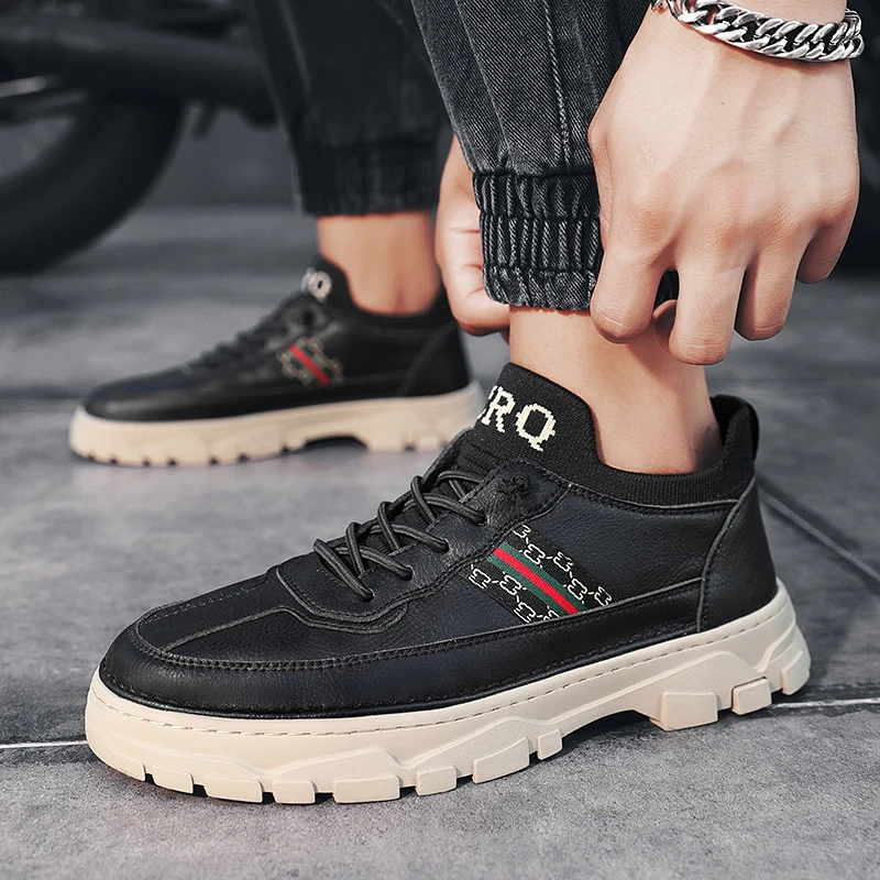 

Fall/winter set foot work shoes New Loafers Sneakers Leather Men Shoes Sports Shoes Men Casual Shoes Fashion Shoes High Quality