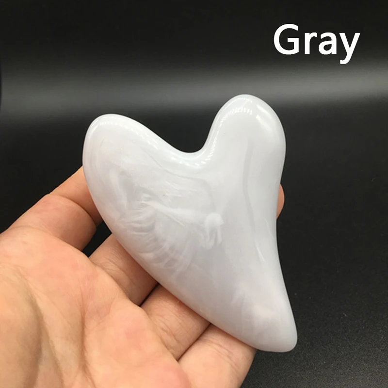 Скребок для массажа лица в форме сердца Gua sha, доска для гуаша, массаж лица, расслабление мышц меридиана, подтяжка кожи, тонкая.