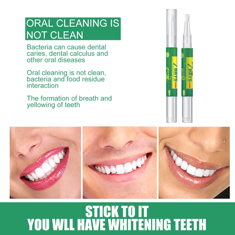 

3ml Teeth Whitening Pen Cleaning Serum Plaque Stains Remover Teeth Bleachment Whitener Oral Hygiene Care Toiletry TSLM1