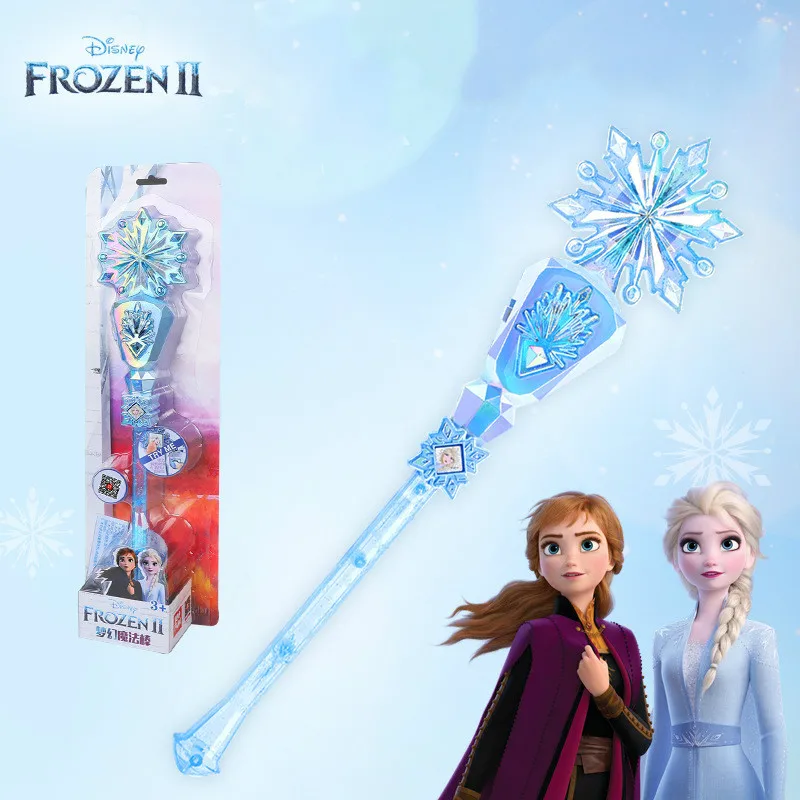 

Disney Princess Frozen 2 Snow Scepter Music Magic Crystal Wand Girls Toys Anna Elsa Makeup Toys Birthday Christmas Gift