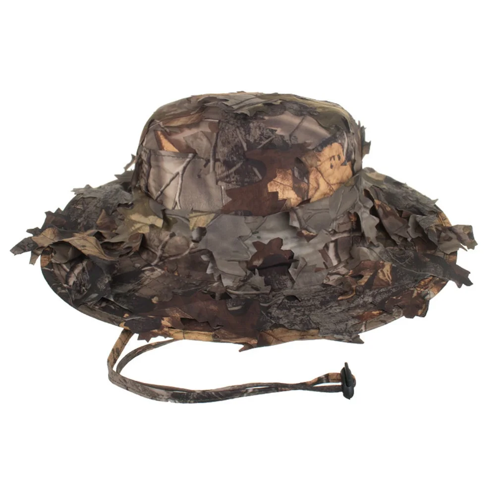 

3D Camouflage Hunting Caps Sniper Bionic Tactical Military Paintball Airsoft Boonie Balaclava Hat Army Wide Brim Camping Cap
